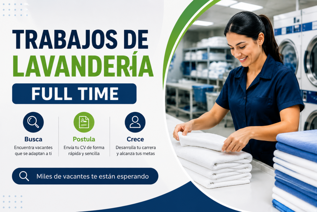 Trabajos de Lavandería Full Time: Vacantes Disponibles para Aplicar Hoy