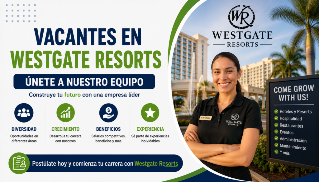 Vacantes en Westgate Resorts: Cómo Aplicar y Requisitos